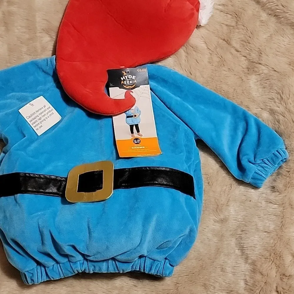 INFANT GNOME COSTUME, 3-PIECE, SIZE 12-18 MONTHS - NEW WITH TAGS!